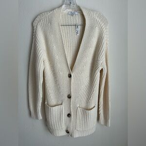 Madewell Women's Cream Cardigan Sweater